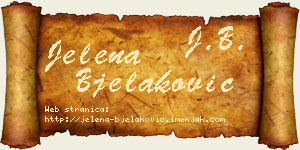 Jelena Bjelaković vizit kartica